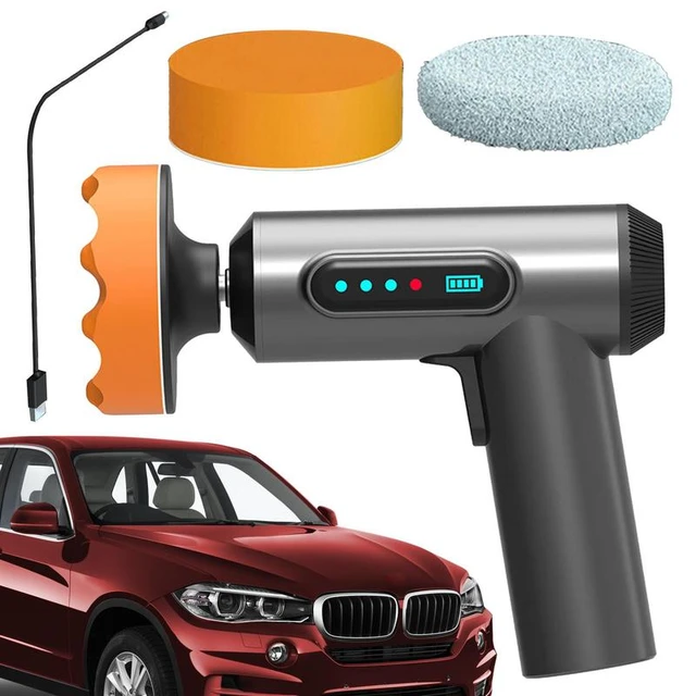 Máquina pulidora inalámbrica para coches, kit de pulidora de búfer de coche  inalámbrico Pantalla digital de carga USB para detalles / encerado de  automóviles domésticos