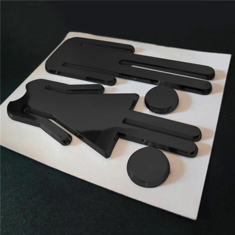 Toilet /Bathroom /Restroom /WC Door Wall Signs Signage MAN & WOMAN Plastic Board Prompt Sign Toilet Signs Plaque Mirror Surface