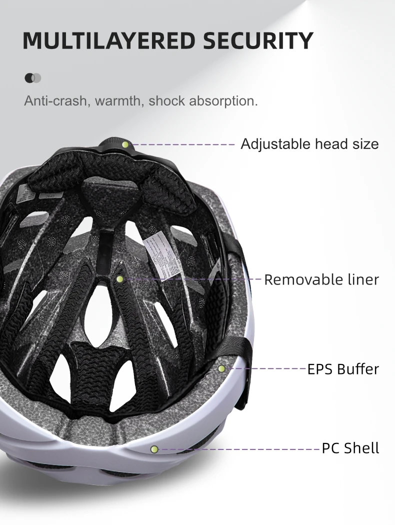 Description Picture 5 of itemBATFOX Bicycle Helmet Men Women Integrally-Molded Adjustable Bike Equipment mtb casco bicicleta Sports Safety Cycling helmets