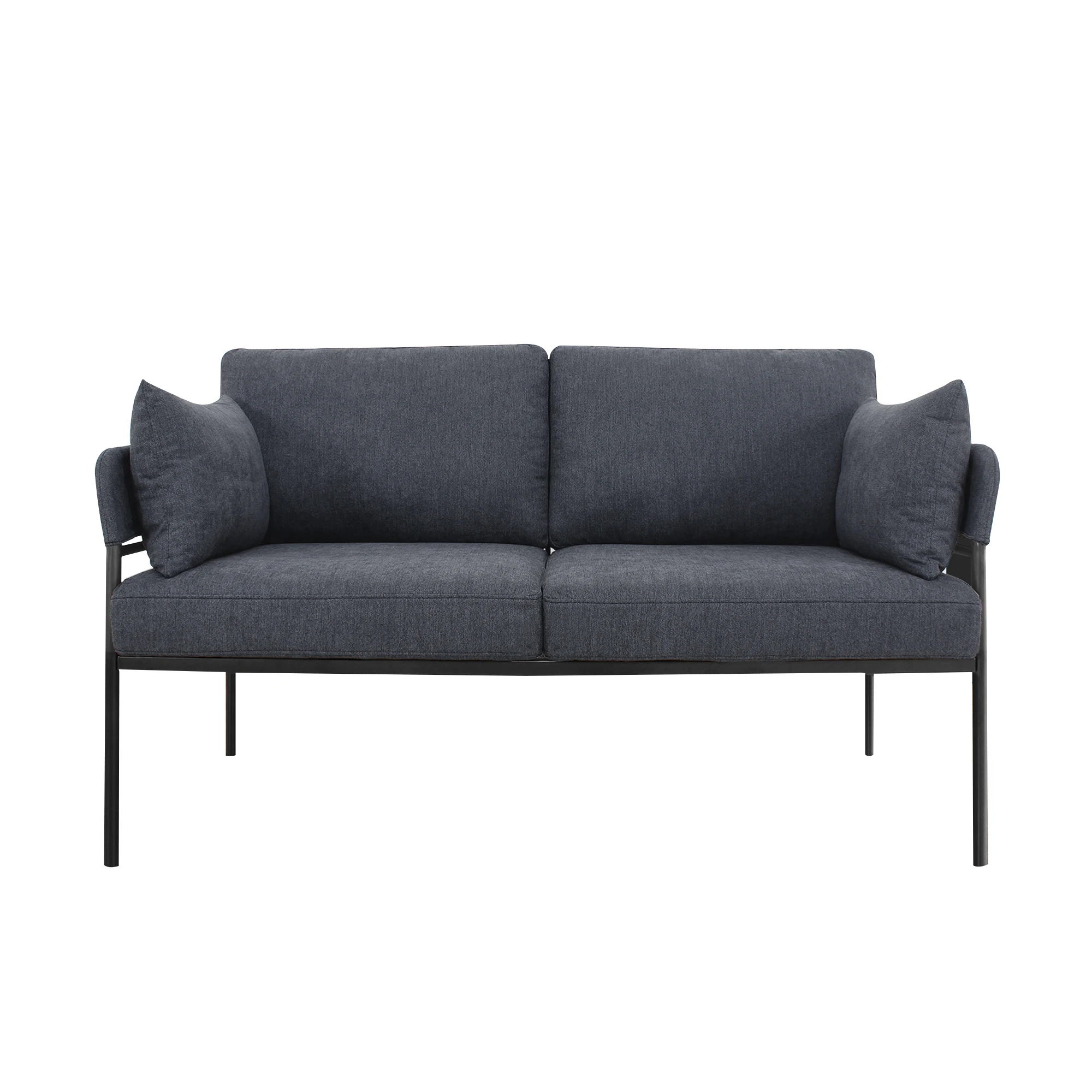 

2-Seater Couch with Pillows Linen 59inch Modern Minimalist Living Room Sofa Apartment Living Room Furniture Dirt Resistant Sofa