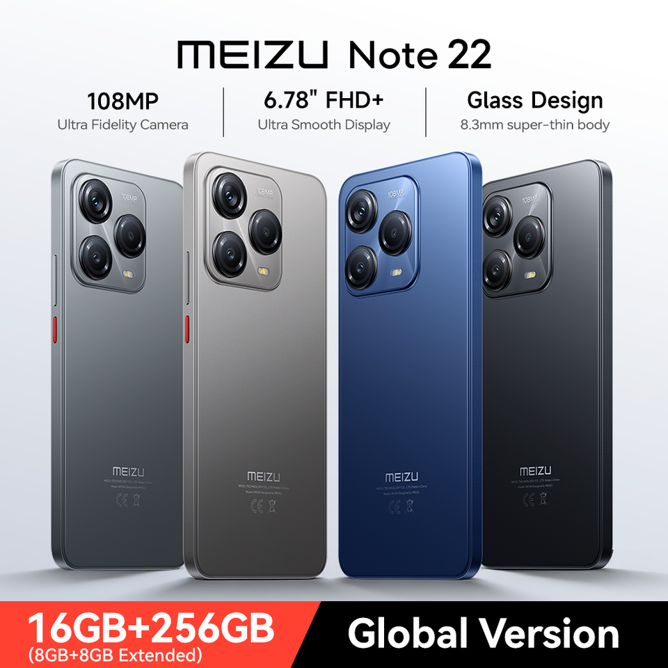 Meizu Note 22 16GB(8+8)/256GB 4G NFC 108MP Smart Cell Phone Android 15 Flyme AI OS Smartphone 120Hz AMOLED Mobile Cellphone