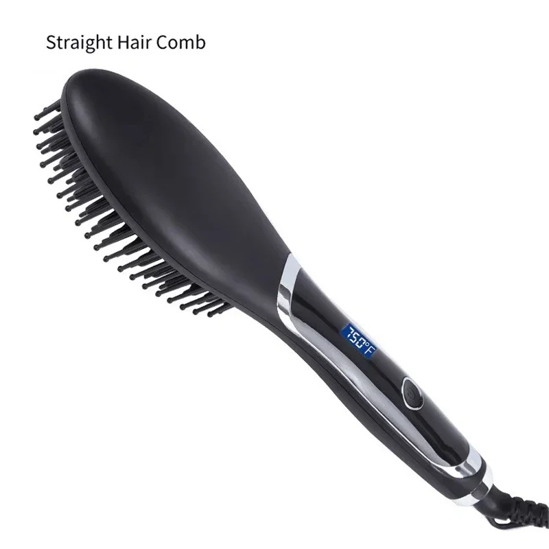 

Hot Comb Straightener Electric Straightener Curler Wet Dry Use Hair Hot Heating Comb For Hair Straight Hair Comb