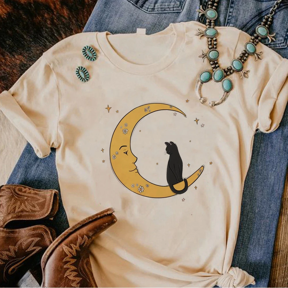 

Funny Cat t shirt women Japanese t-shirts girl harajuku graphic y2k clothes