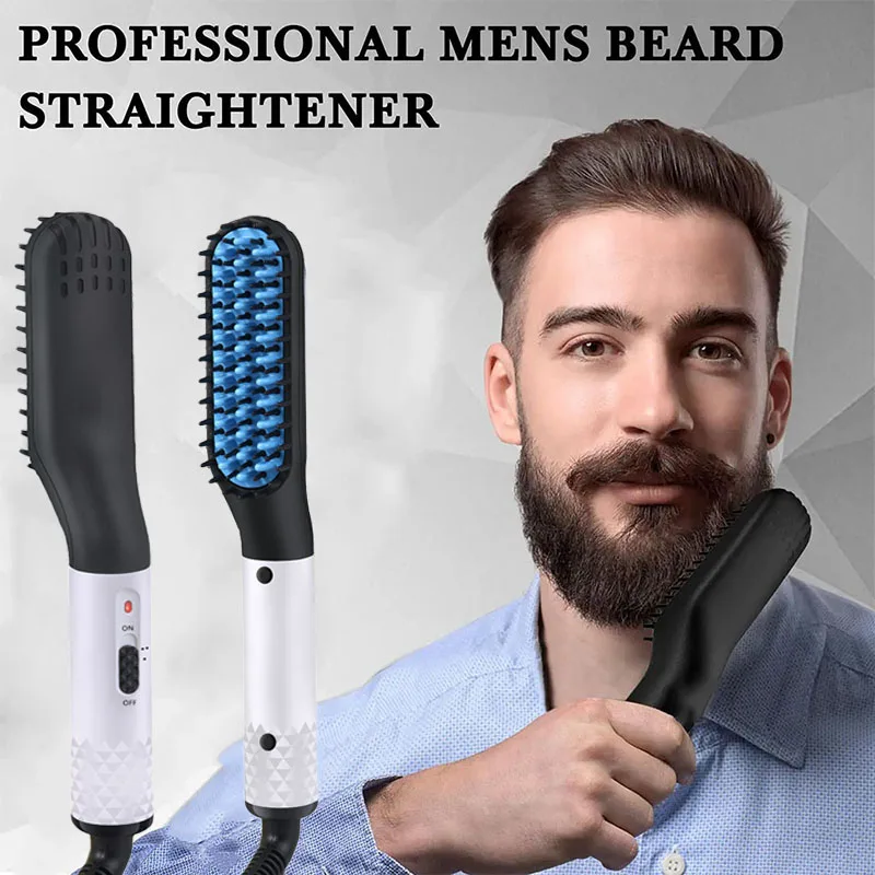 

Man Hair Comb Brush Beard Straightener Multifunctional Hair Straightening Comb Hair Curler Fast Heating Styling Tools