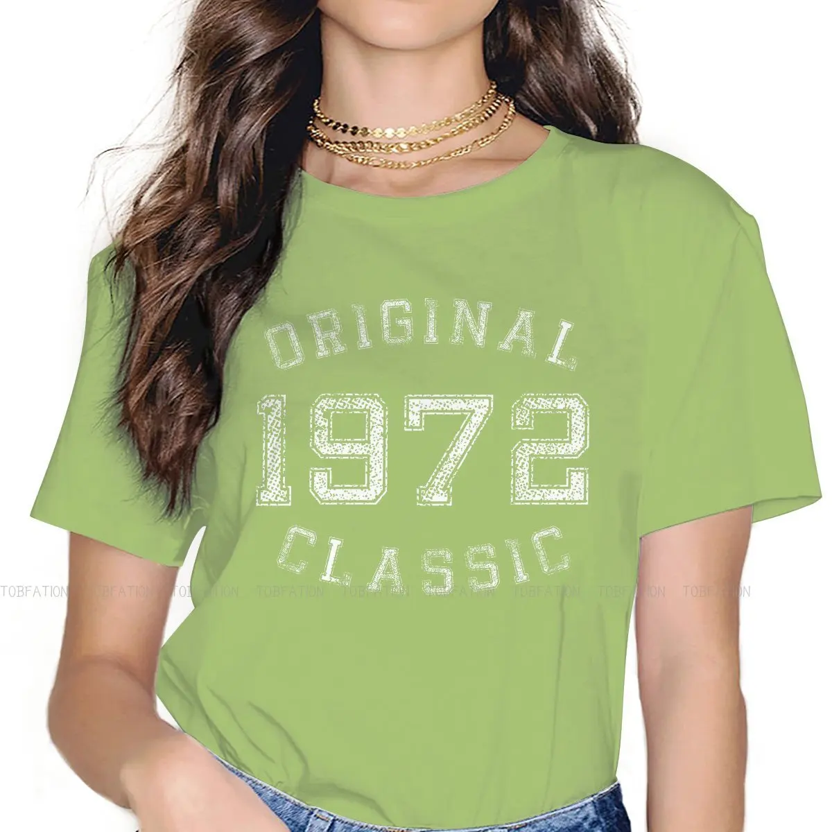 Original Retro Vintage 50th Birthday Gift TShirt for Girl 1972 2022 50 Years Old Hip Hop T Shirt Short Sleeve 5XL 
 Hot Sale 