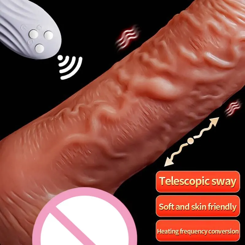 Realistic Dildo Telescopic Vibrator Female Stimulator Big Penis Anal Plug Adult Man Real Penis Sex Toys Women sex toys