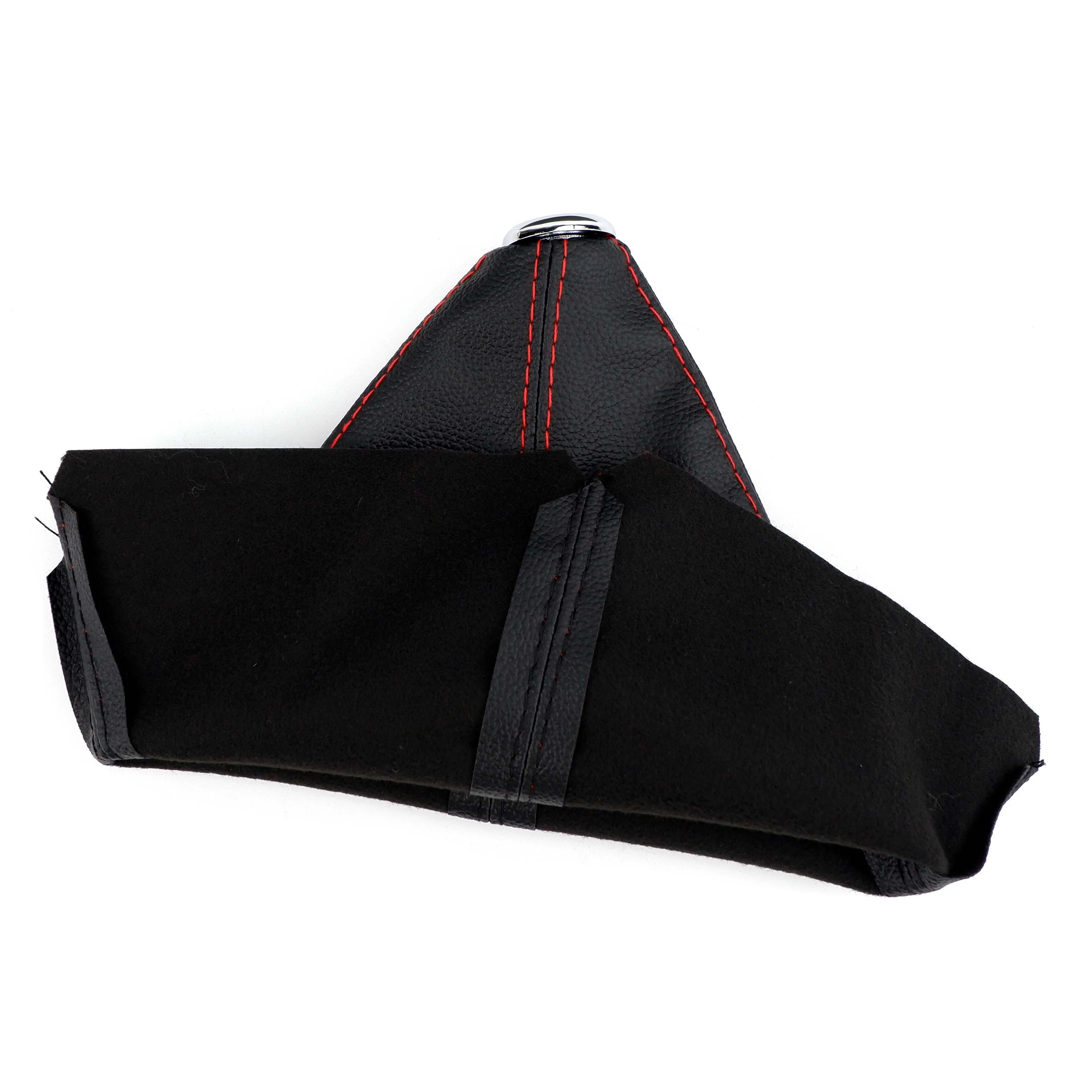 Universal PU Leder Auto Schaltknauf Shift Kragen Carbon Faser Auto Lkw Manuelle Stick Shifter Boot Abdeckung Gamasche Schwarz Blau Rot – Detail 5