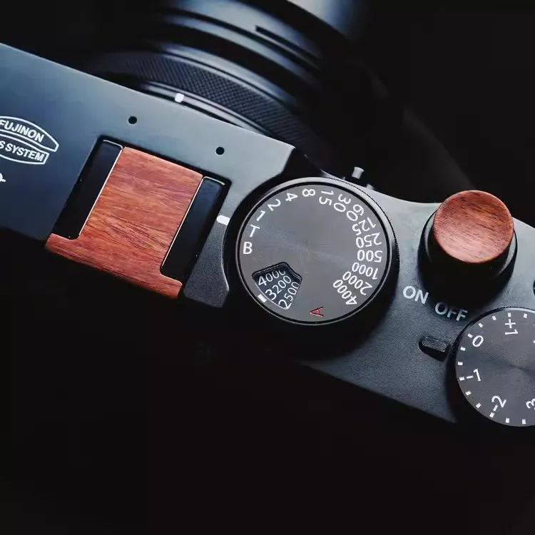 Camera wooden Shutter Release wooden Button and Hot shoe cover for Fujifilm X-T30 XT30 ii X100V X100VI XT50 X-T50 Camera