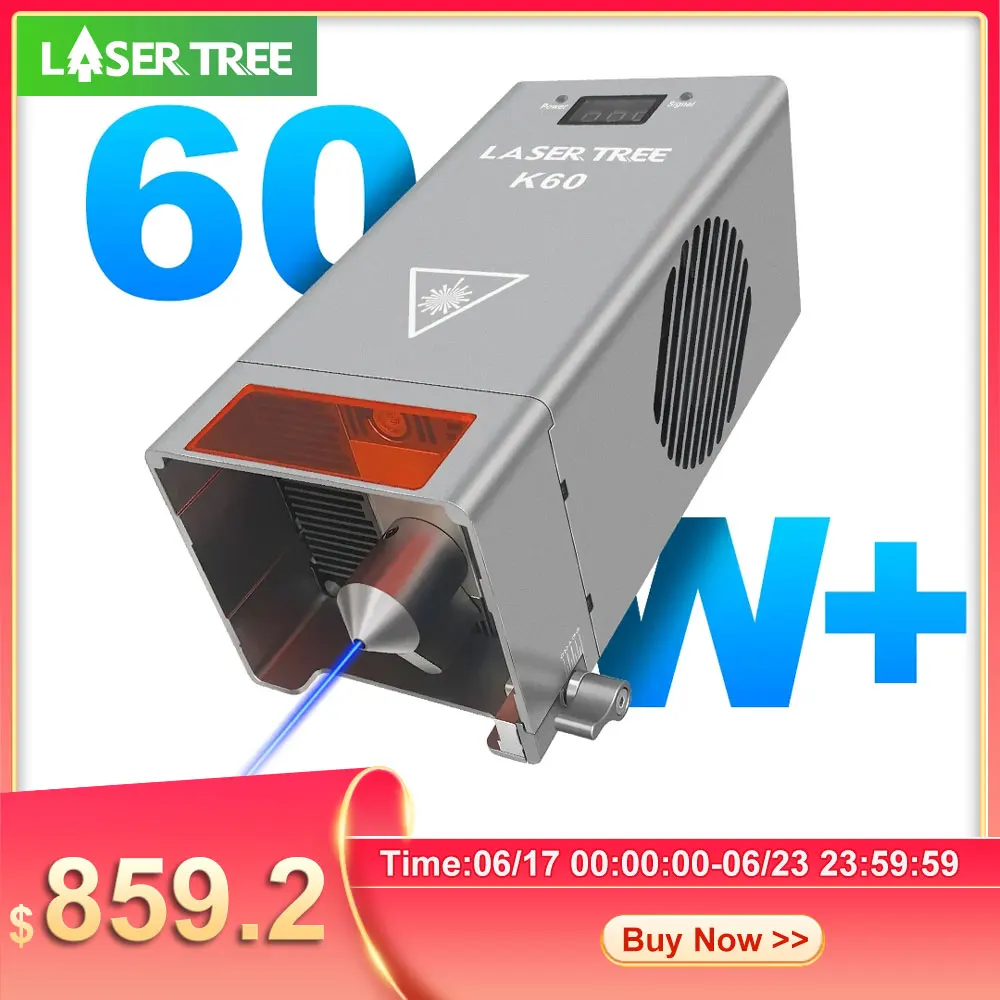 LASERTREEK6060WOpticalPowerLaserModulewithAirAssist450nmTTL