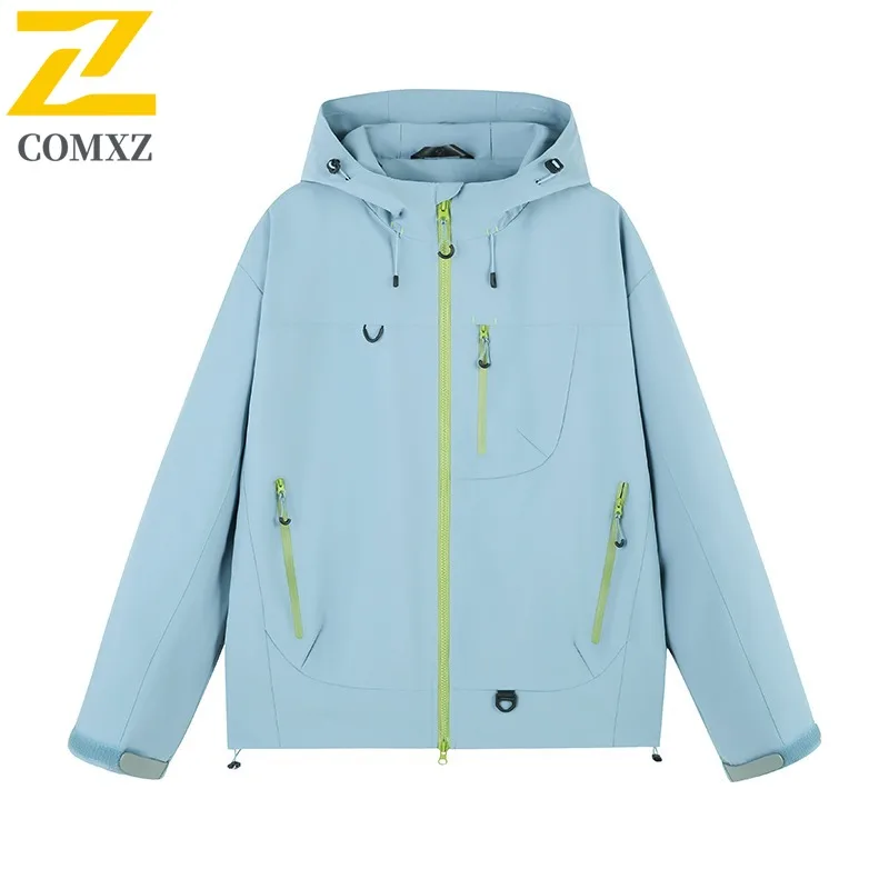 COMXZ Adventure Jacket for Men Outdoor Windproof Motorcycle Coats Casual Street Style Lightweight Autumn New Men Windbreaker