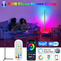 63in Living Room Corner Stand Floor Lamp Tuya Smart APP RGB LED Table Light Interior Mood Lighting for Bedroom Nordic Home Deco 1