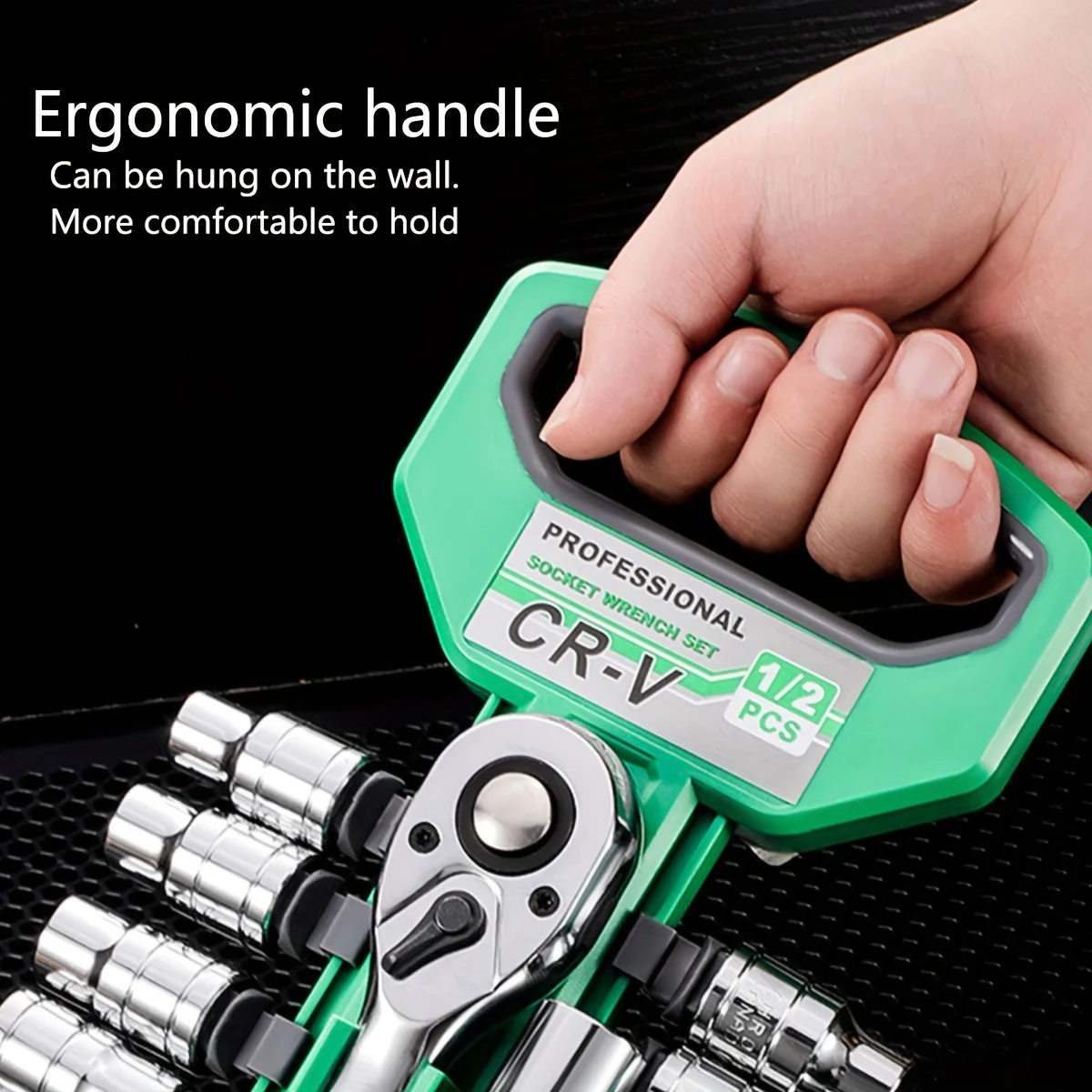 1/4 inch Ratchet Socket Wrench Set, Mechanic Tool Kit and Sockets Set with Quick Release Reversible Ratchet Handle and Extension 5