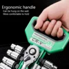 1/4 inch Ratchet Socket Wrench Set, Mechanic Tool Kit and Sockets Set with Quick Release Reversible Ratchet Handle and Extension 5
