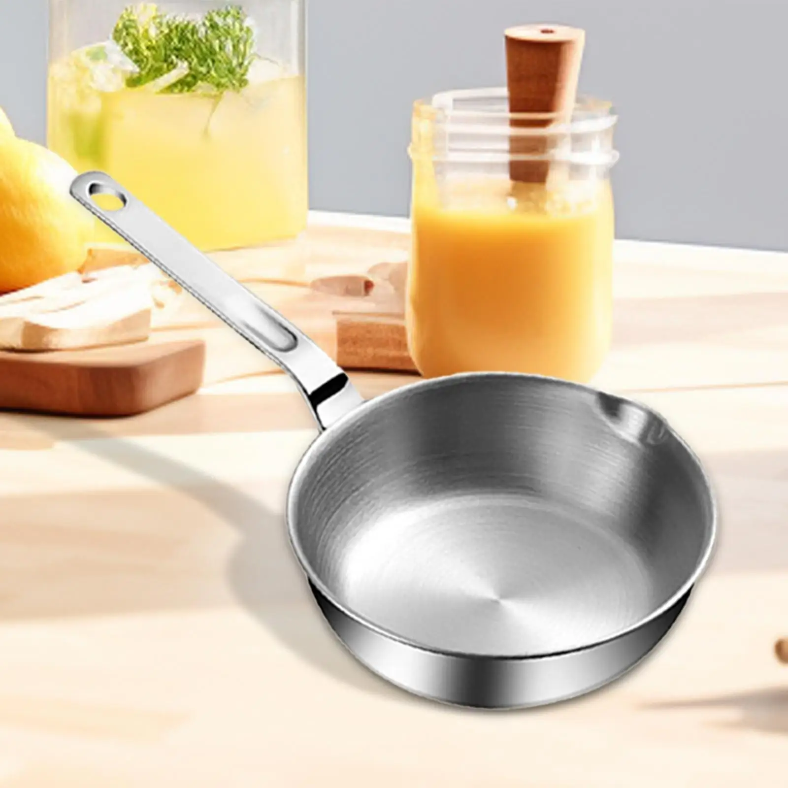 Stainless Steel Frying Pan Cooking Eggs Sandwich Butter Melting Pot for Home Kitchen Induction Cooker All Stovetops Stoves