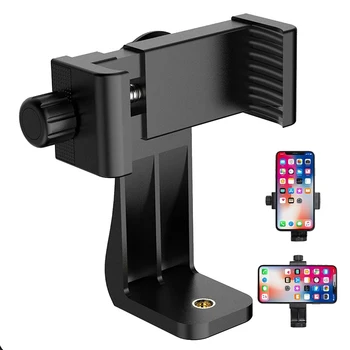 Clip per telefono cellulare da 360 gradi compatibile con tutti i supporti per telefono cellulare con vite da 1/4 Adattatore per treppiede da tavolo per iPhone Samsung