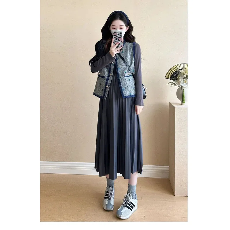 maternity jacket sleeveless coat fashion printing button fly pregnant woman vintage outwear elegant pregnancy vest coats