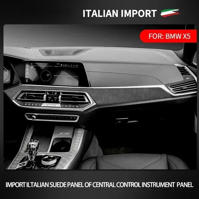 

Suede Car Center Console Dashboard Instrument Panel Decoration Strip Stickers For BMW X5 2019 2020 2021 2022 2023