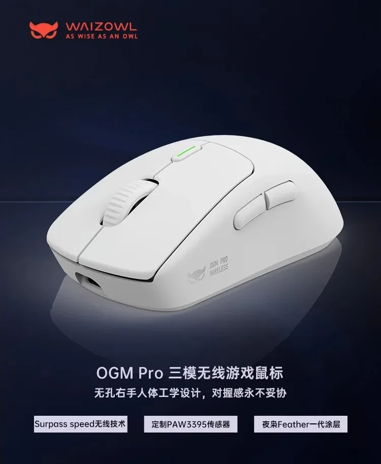 WAIZOWL OGM Pro Wireless Mouse Bluetooth 3-mode 2.4G Wired WAIZOWL OGM Pro Wireless Mouse Bluetooth 3-mode 2.4G Wired