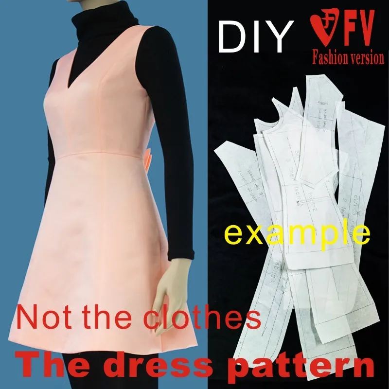 Dresses Sewing Pattern Template Cutting drawing Clothing DIY BLQ-231