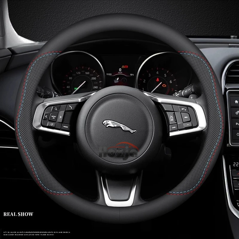 Premium Car Leather Steering Wheel Cover - Luxurious Interior Upgrade Accessory