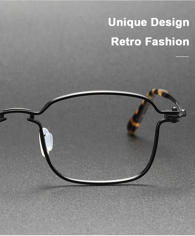 Italien RLT Serie Repliken Luxus Reinem Titan Quadratischen Rahmen Männer Frauen Große Gesicht Gläser Handgemachte Designer Marke Design Brillen – Detail 6