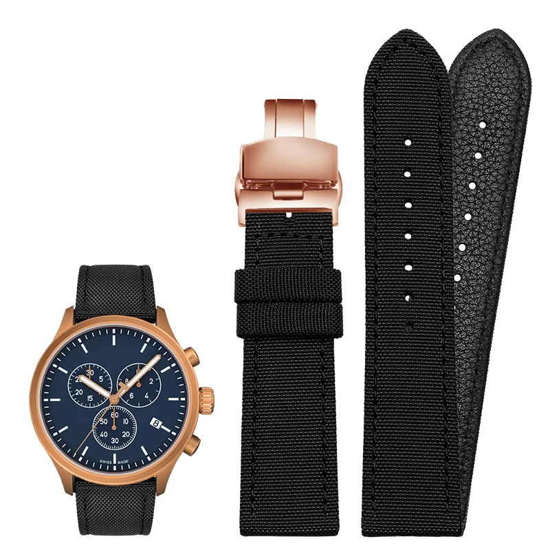 Universal Nylon Canvas Watch Band Bracelet, Men's & Women's Sports Accessory in Multiple Sizes (18mm-24mm)