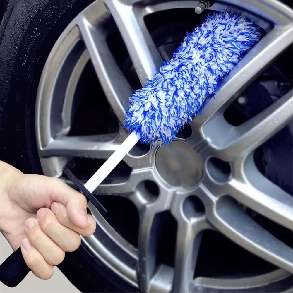 Car Wash Super Brush Microfiber Wheels Brush Non-Slip soft Handle Easy To  Cleaning car wheel Spokes Car Accessories - AliExpress