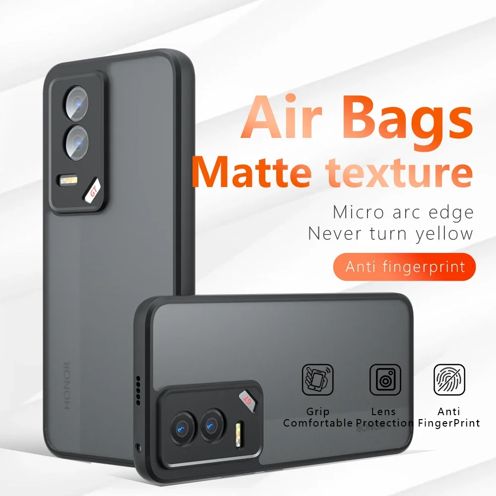 Shockproof Frosted Matte Anti-Fingerprint Transparent Case