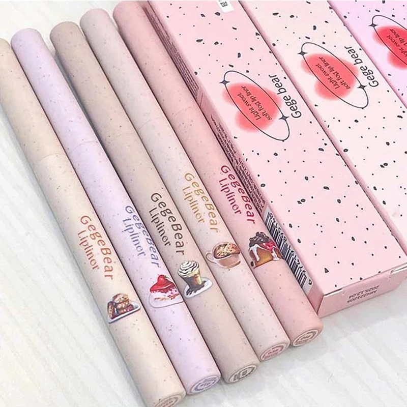 Light sweet and soft fog lipliner outlines the lip shape, lasting, not easy to fade, not take off makeup, nude pink lip liner 6