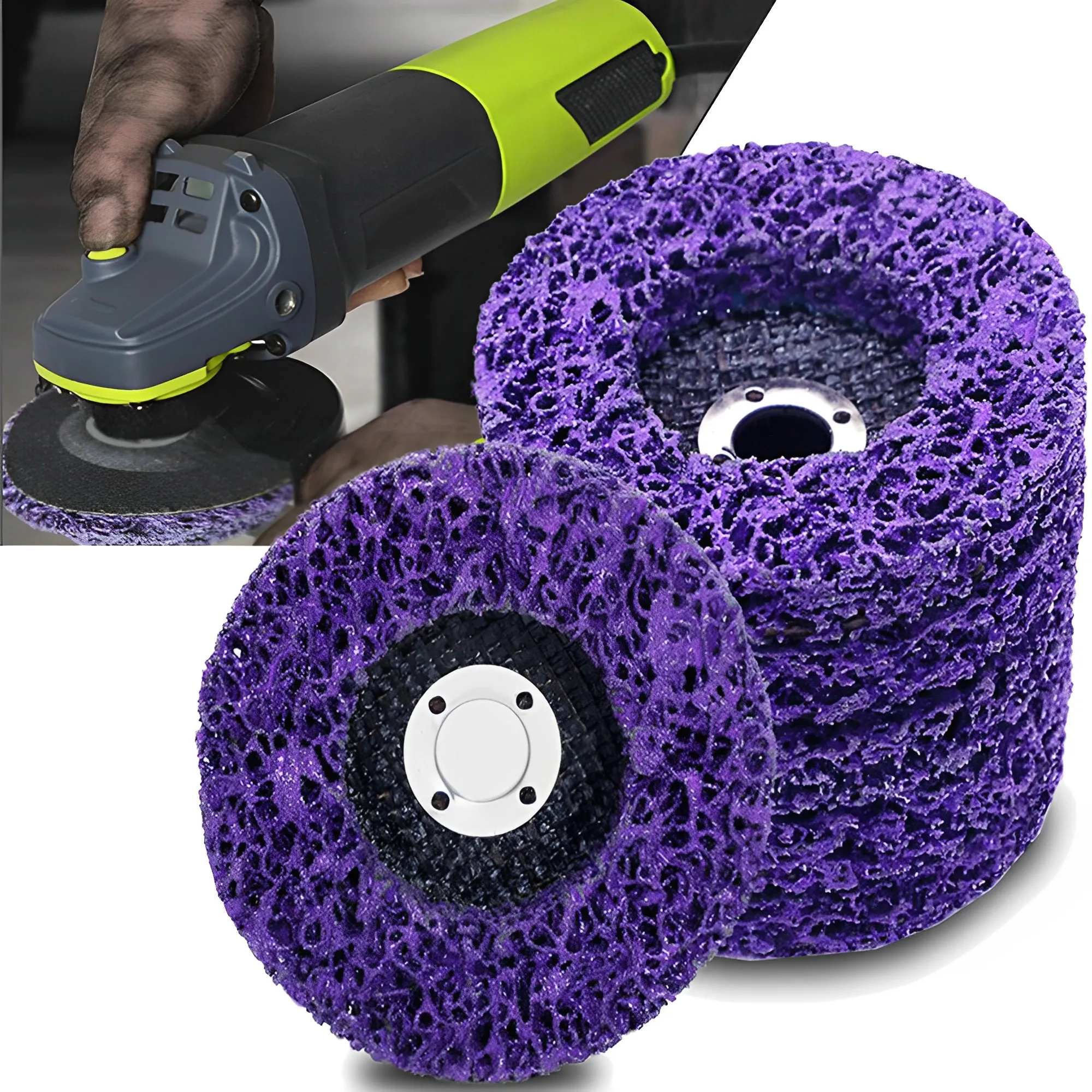 

Diamond Grinding Wheel Flap Disc Abrasive Tool Poly Strip Disc Abrasive Wheel Paint Rust Remover for Angle Grinder 100/115/125mm