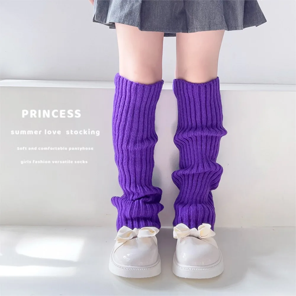 Children's socks girls pile socks baby leggings knitted stockings women's treasure children's calf socks children leg warmers children knee high socks