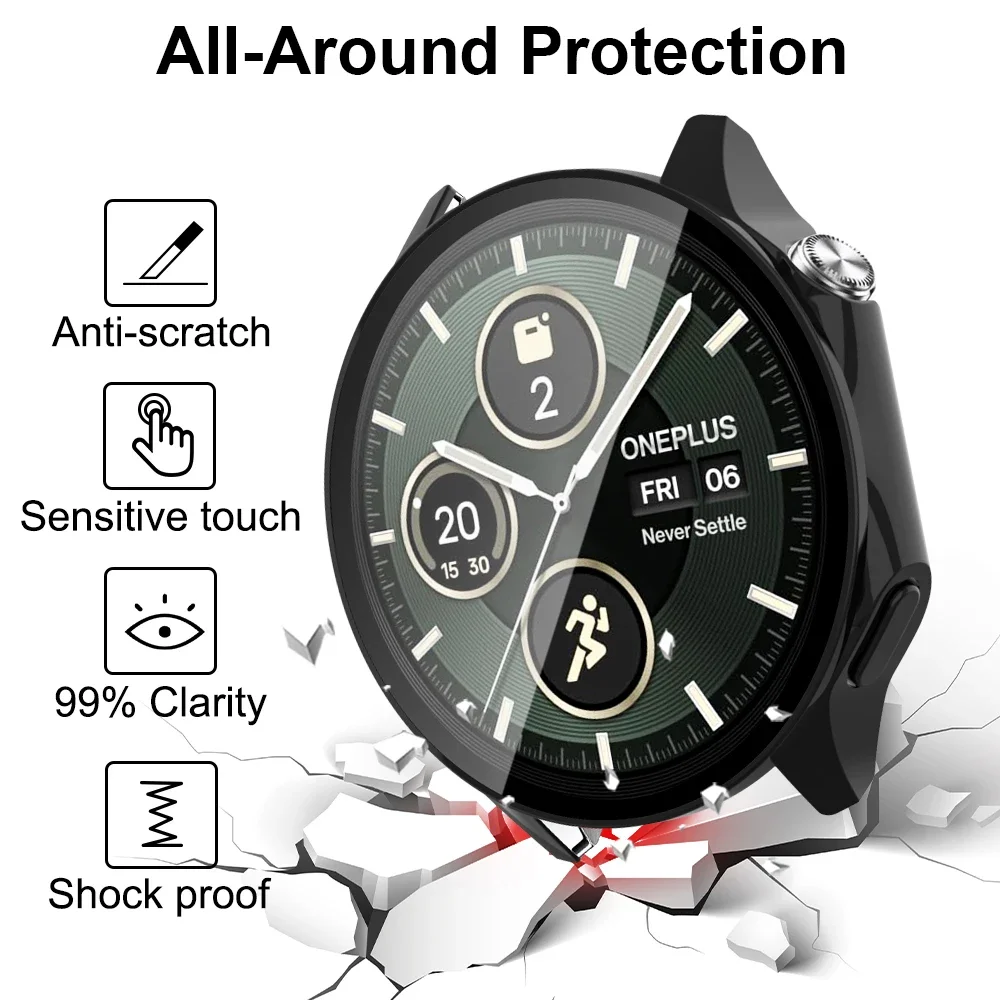 OnePlus Watch 2 OPPO Watch X Smartwatch Screen Protector Case Bumper Cover Accessories