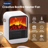 Fireplace Electric Heater Warm Blower Fan Portable Desktop Household Home Heating Stove Radiator Flame Warmer Machine 1