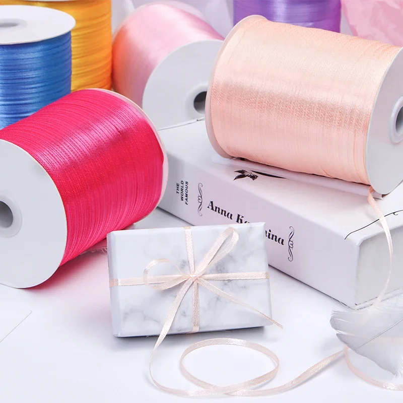 Luxurious 10m White Silk Satin Ribbon for Gift Wrapping & Special Occasions