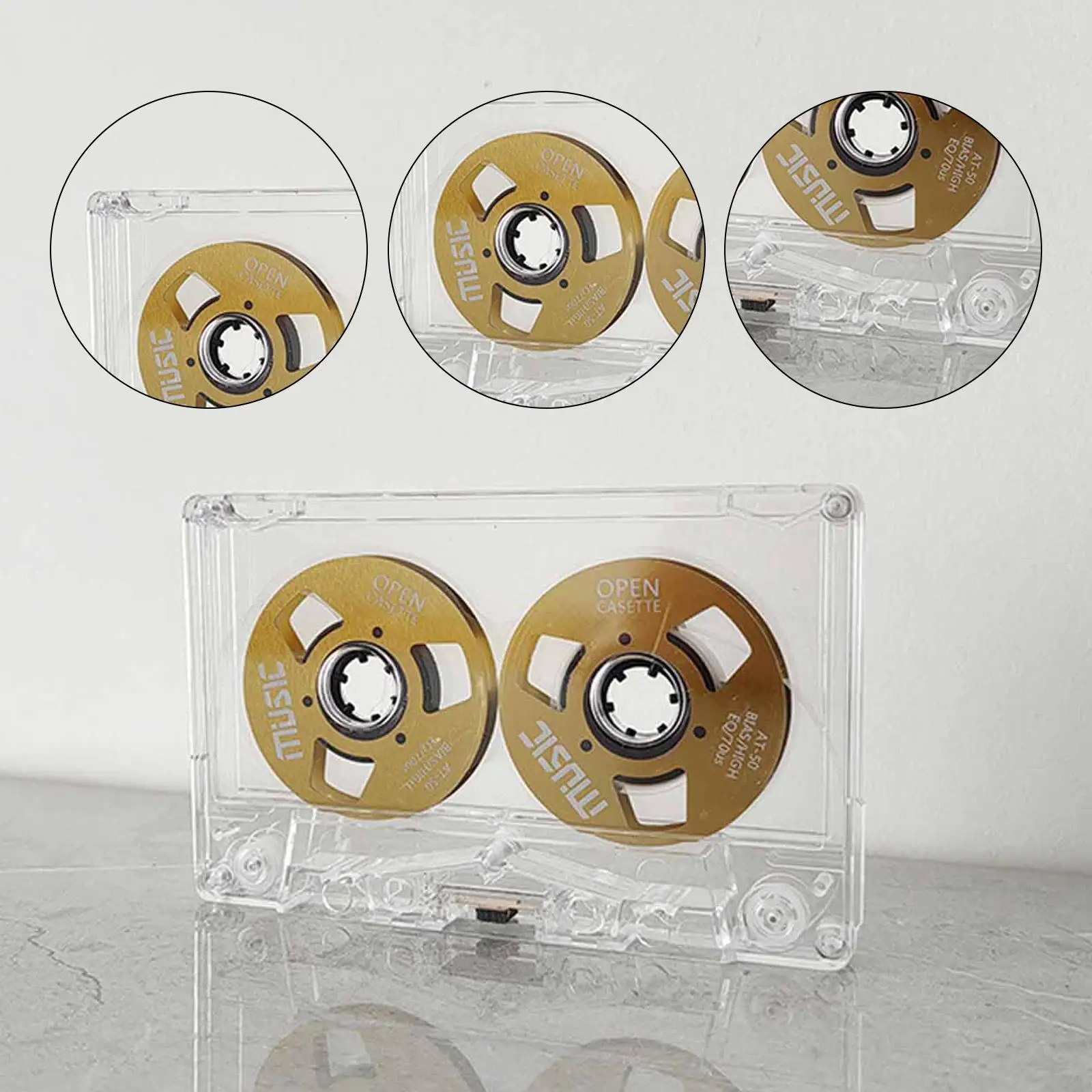 Double Sided Blank Cassette Tape,Audio Recording Empty Cassette Record 50 Mins for Conferences