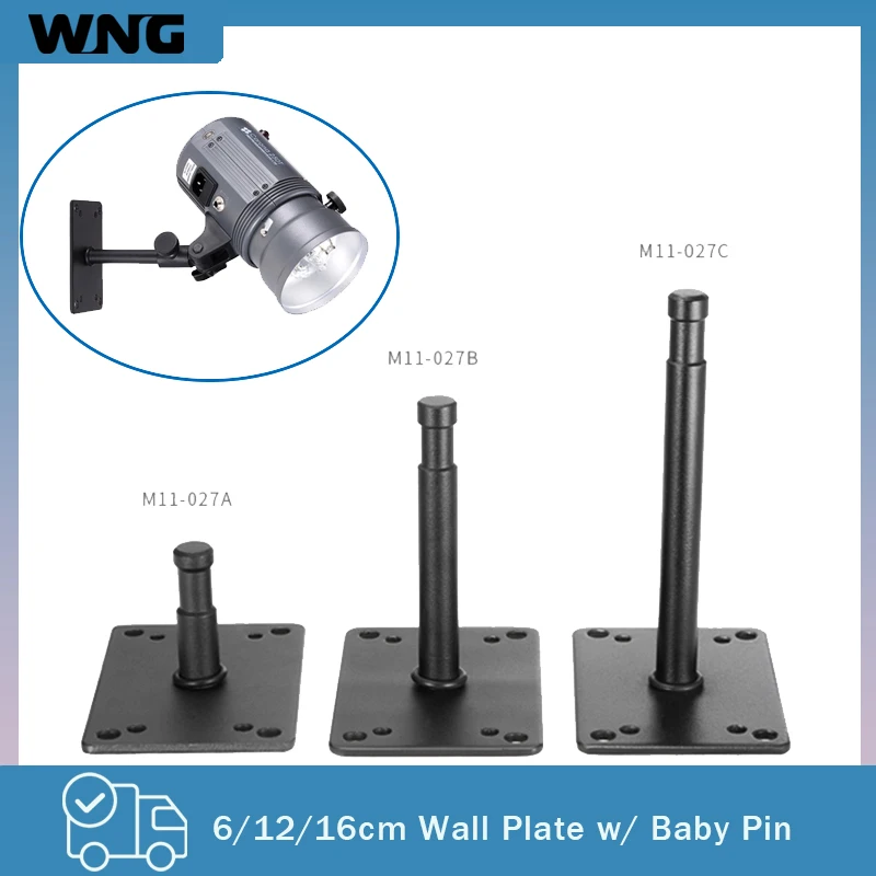 6/12/16cm Wall Plate Holder Photo Studio Lighting Wall holder Mini Light Stand Baby Plate Flash Accessories