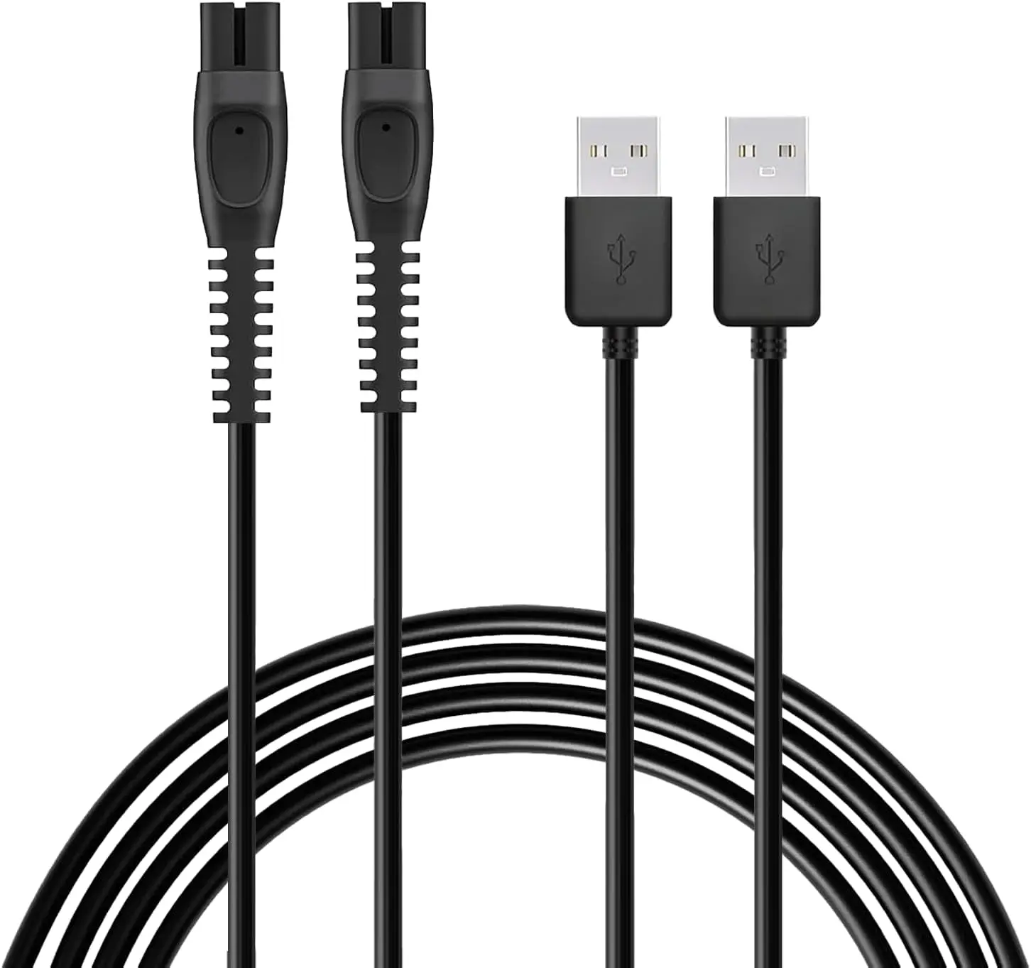 5V Charger for Philips Norelco One Blade QP2724,QP2734, QP2834, QP4631, QP1324, MG5910, MG5920, MG7910, PQ888,PQ889 USB 2Pack shaver charger