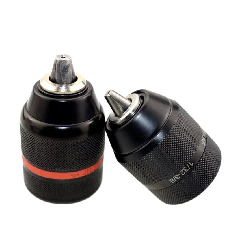 자동 잠금 금속 척 드릴 열쇠가없는 10mm 13mm 퀵 체인지 변환 렌치 어댑터 1/2 3/8 UNF 임팩트 전기 해머