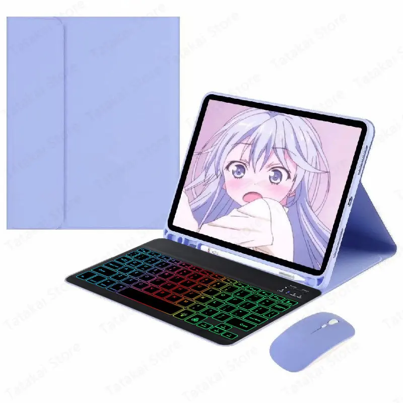 Teclado para Claier Ipad Pro 11 2023 Case Teclado Azerty Retroiluminado para Coque Ipad Pro 11 Case 2023 2023 Claier Azerty Francês - Imagem 6