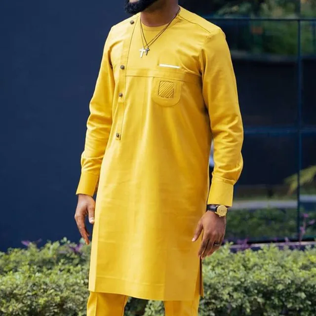 Mustapha Long Sleeve Dashiki Outfit - Image 4