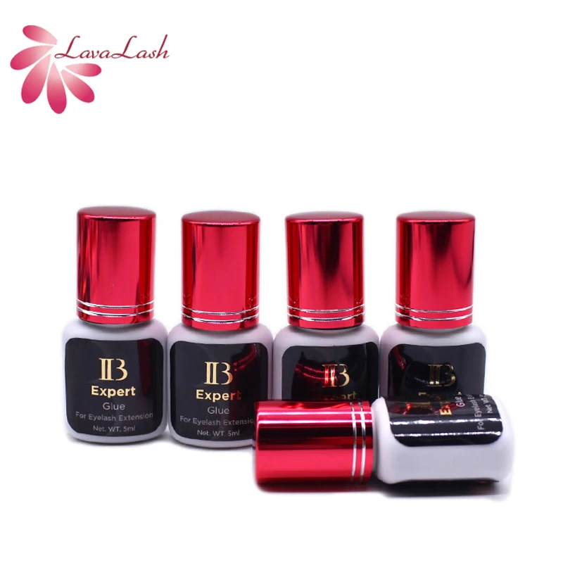 

5bottles Korea 5ml IB Expert Glue For Eyelash Extension 1-2s Fast Drying Black Lashes Glue Strong Adhesive Retention 5-6 Weeks