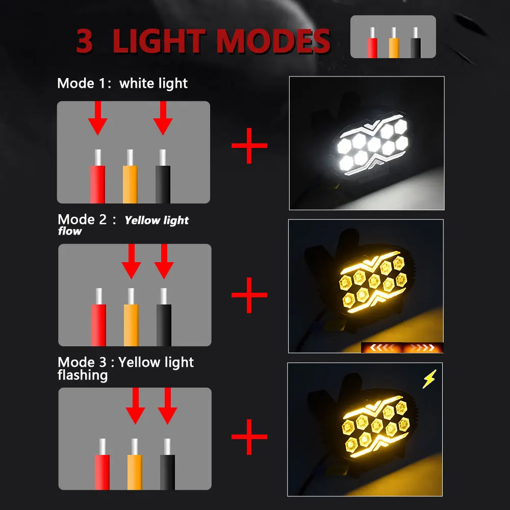 5.5Inch Work Fog Light LED Headlight Light Auto Fog Light Led Light Bar for Moto