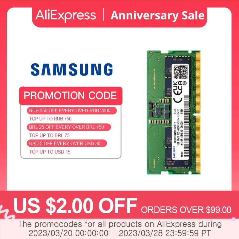 Barrette Mémoire RAM 8 Go DDR4 - Lot De 2 (Total 16 Go) - Reconditionné