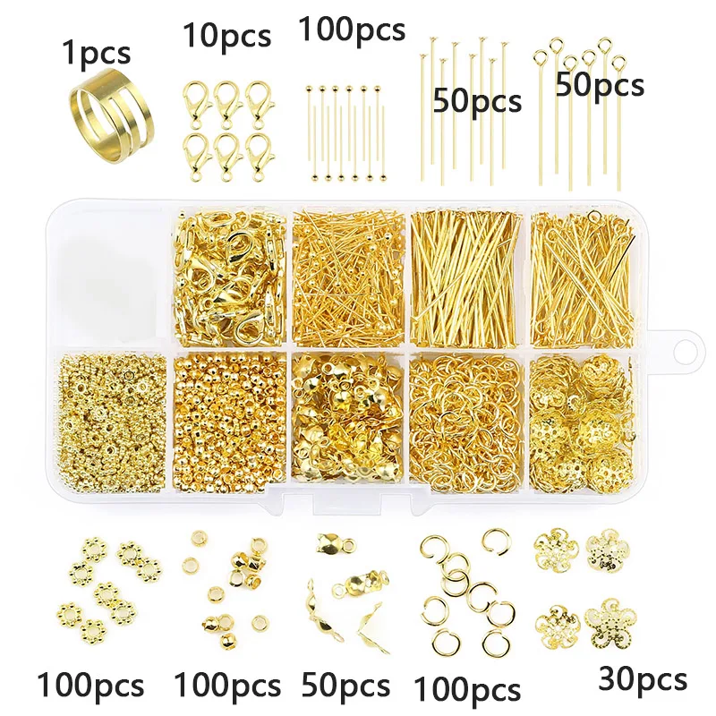 Gold-Plated Brass Jump Rings for Jewelry Making and Crafting