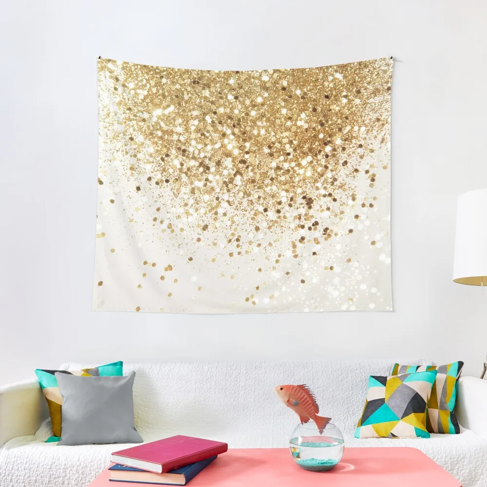 

Sparkling Gold Glitter Glam #2 (Faux Glitter) #shiny #decor #art Tapestry Carpet On The Wall