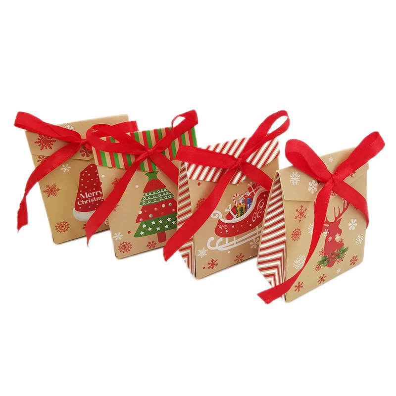 Caixas Presente Natal Eaasty - 24 Unidades Vermelho Verde Com Alças