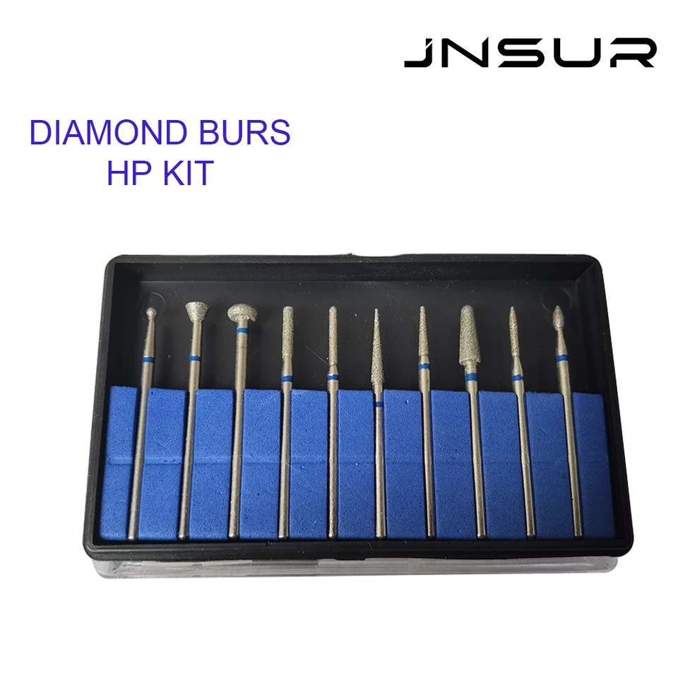 Kit De Fraises Diamant Zirconia Dentaire - 10 Pièces - Marque AZDENT - Neuf Sous Blister