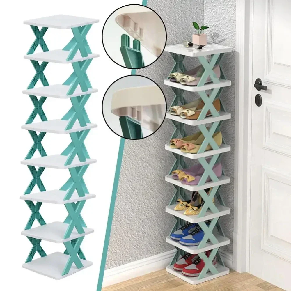 Shoe Rack Storage Organizer Detachable Multi Layer Simple Shoes Shelf Color Cabinet