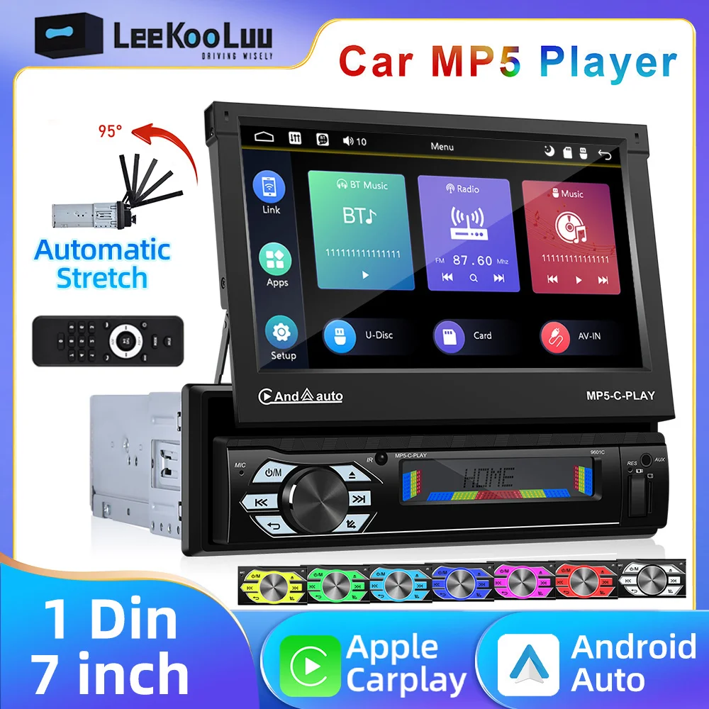 Autoradio 1 Din Android – LeeKooLuu écran motorisé MP5