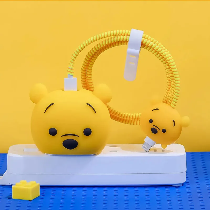 Cartoon Disney Cable Winder Set For iPhone 11 12 iPad 18W 20W Data Line Cute Silicone Fast Charger Cable Protector Organizer — view 4